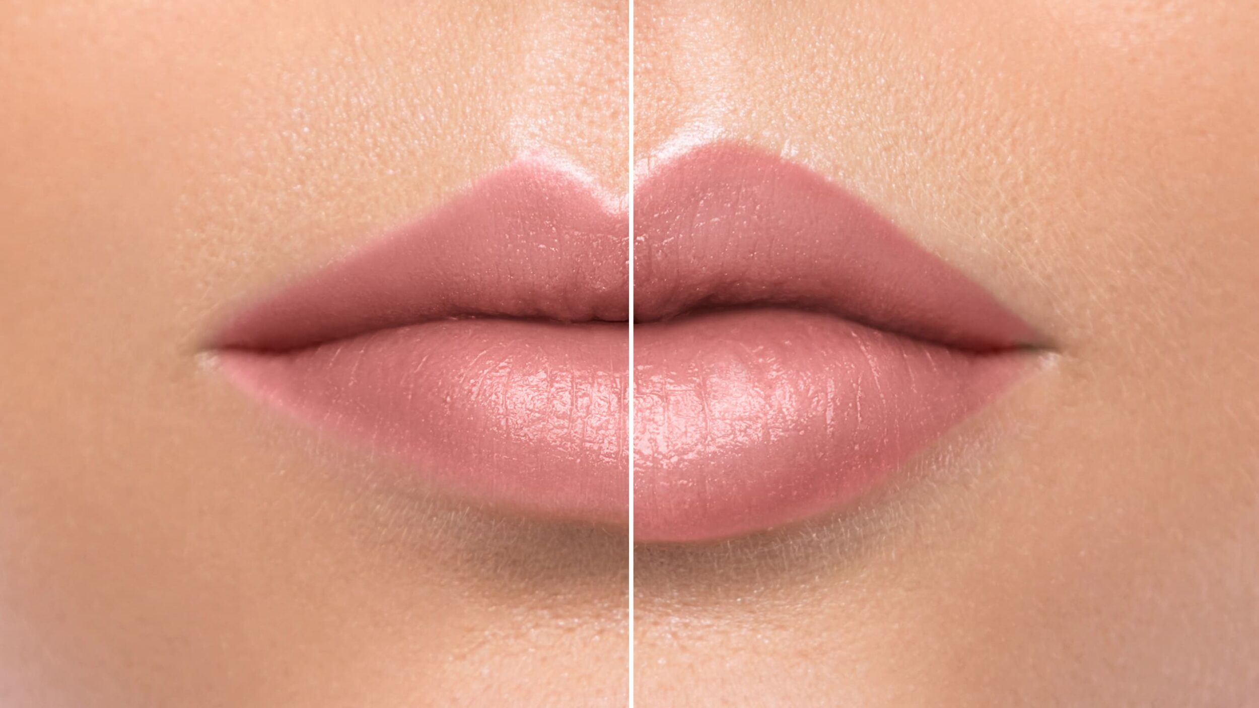 Vergleich dünnere und vollere Lippen