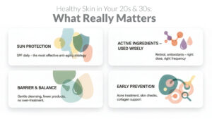 Healthy skin in your 20s and 30s – sun protection, barrier care and early prevention